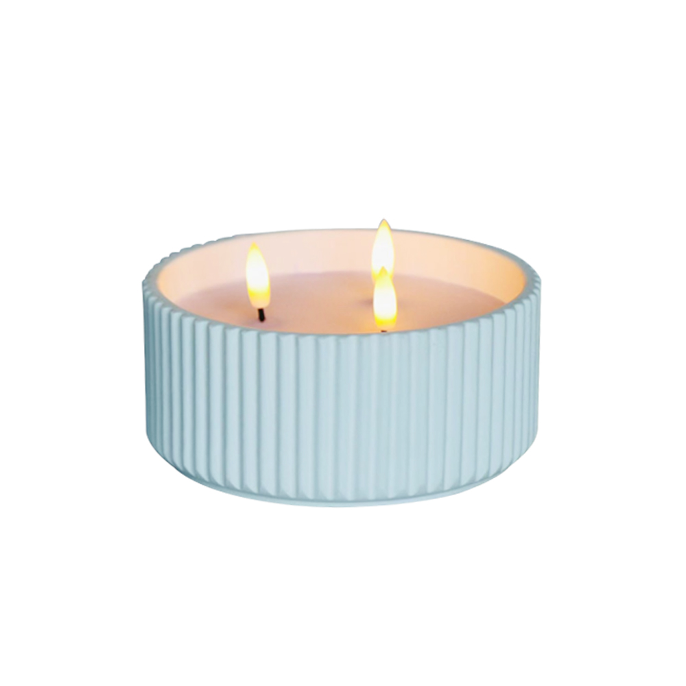 LED Cement 3D Wick Candle med hård randyta