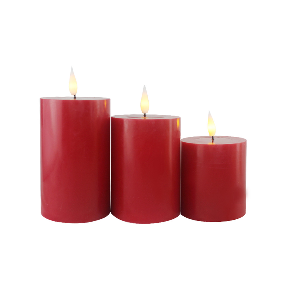 Elfenben vit 3d wick ledde flamlöst ljus